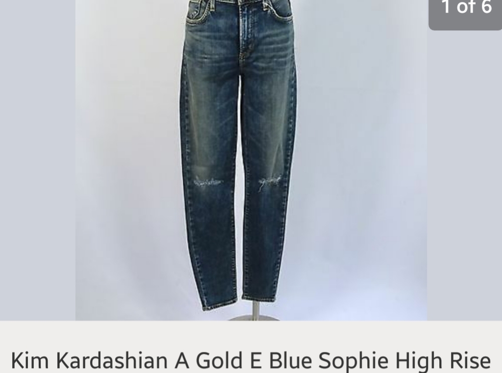 Kim K's A Gold E Sophie High Rise Jeans